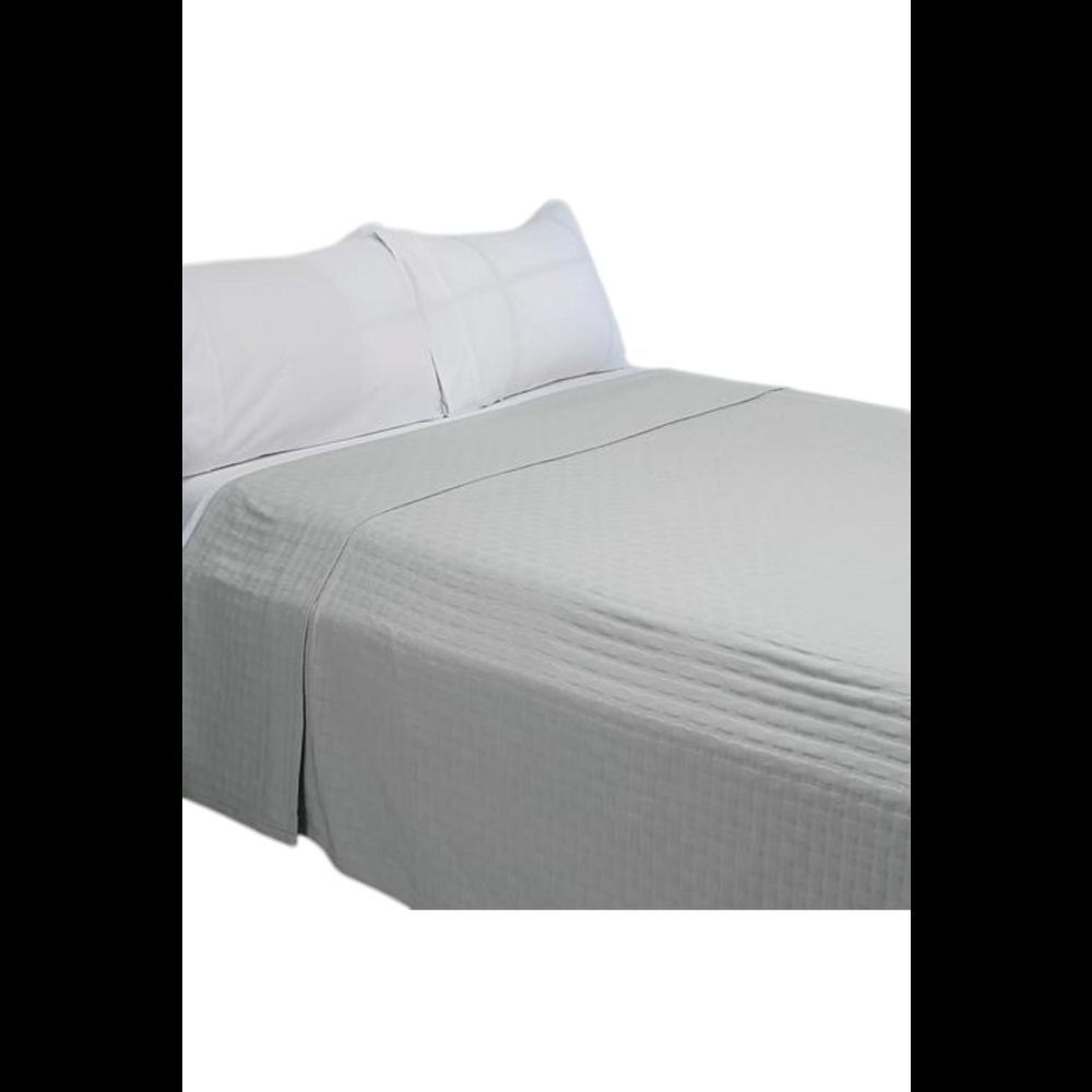 Concierge Collection 100% Cotton Herringbone Rib Blanket Gray